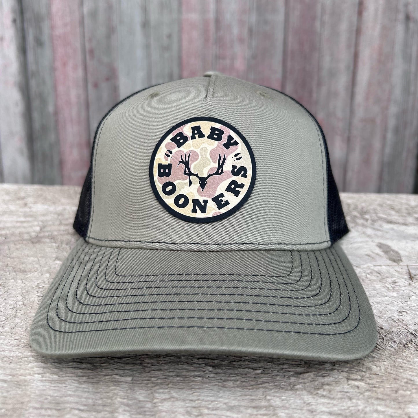 Baby Booners Green Camo Patch Hat